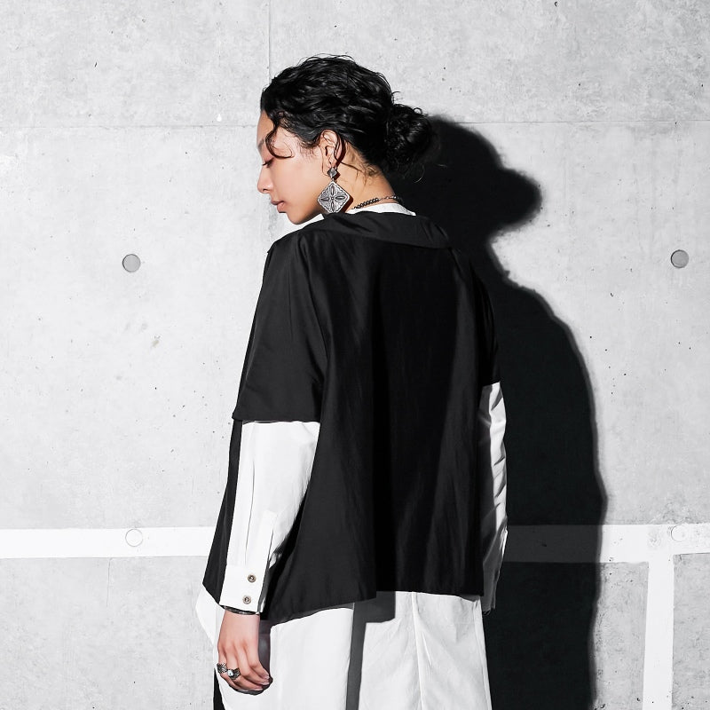 Cotton Silk Scallop Blouse