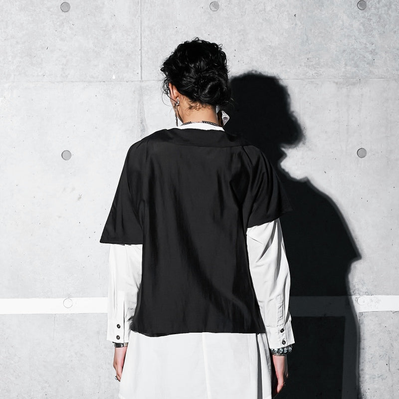 Cotton Silk Scallop Blouse