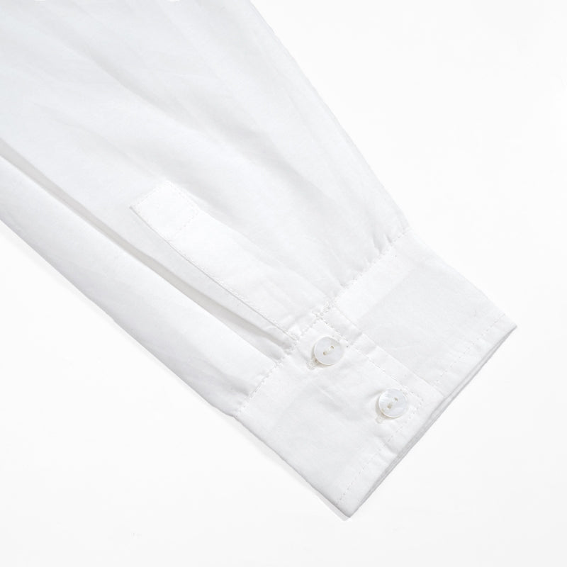 Cotton Silk Scallop Blouse