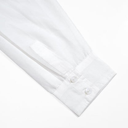 Cotton Silk Scallop Blouse