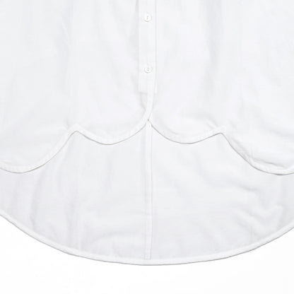 Cotton Silk Scallop Blouse