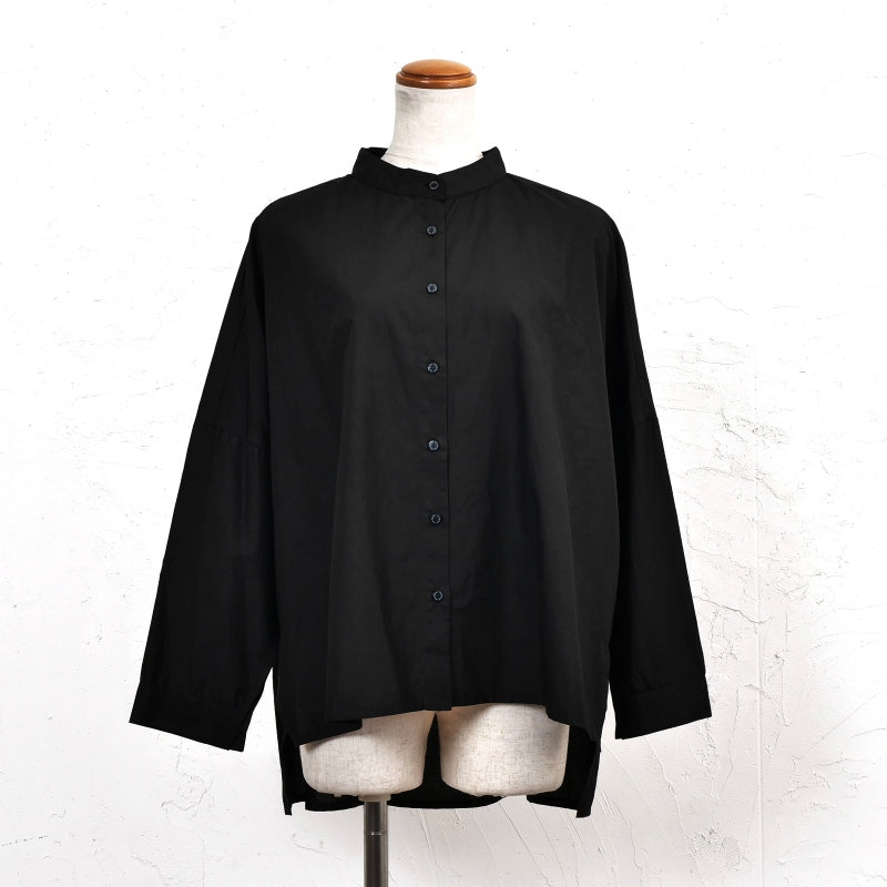 Cotton Silk Drop Sleeve Wide Blouse