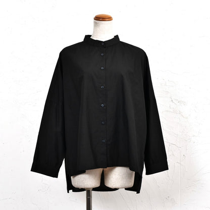 Cotton Silk Drop Sleeve Wide Blouse