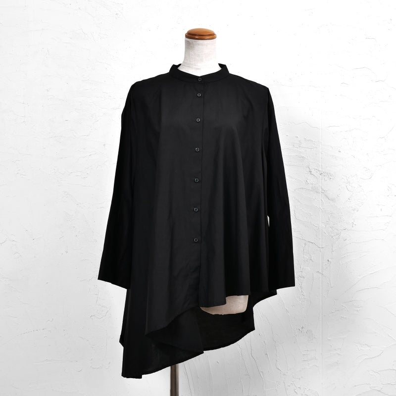 Cotton Silk Round Shirt Blouse