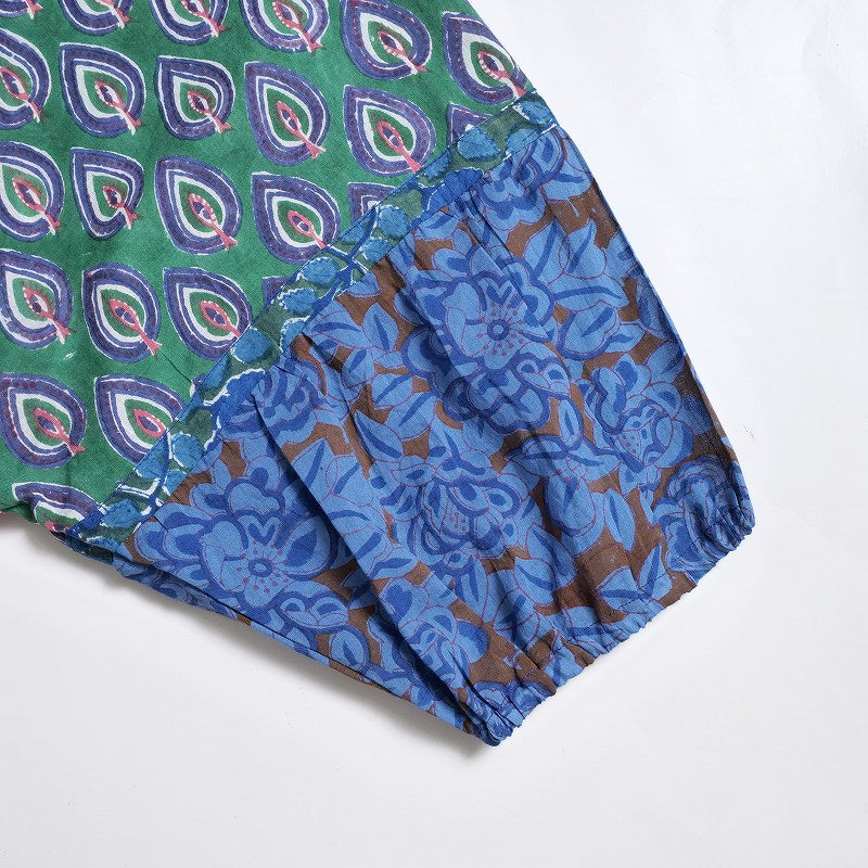 Cotton Block Print Front Open Dress