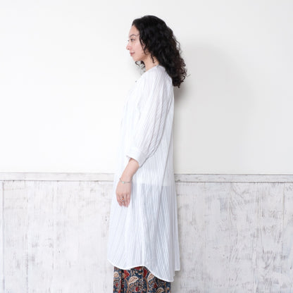 Lurex Stripe Raglan Long Blouse