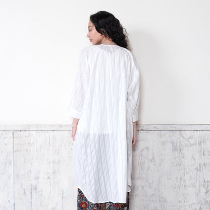 Lurex Stripe Raglan Long Blouse
