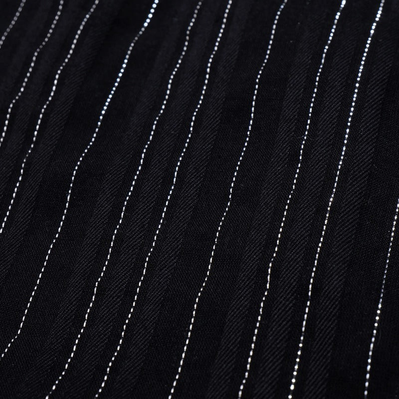 Lurex Stripe Raglan Long Blouse