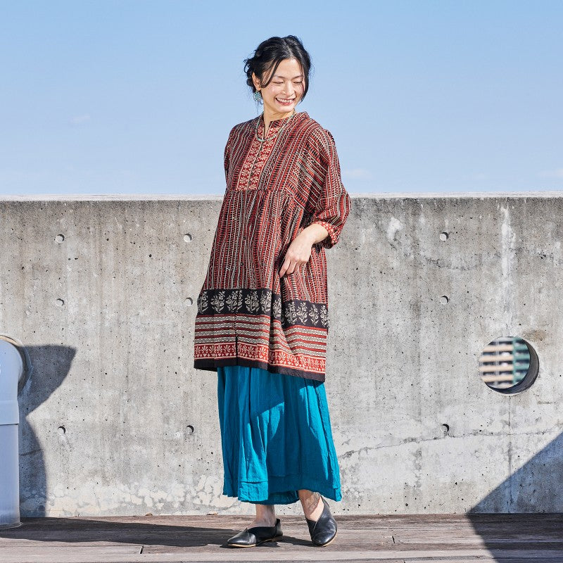 Bagru Panel Print Blouse
