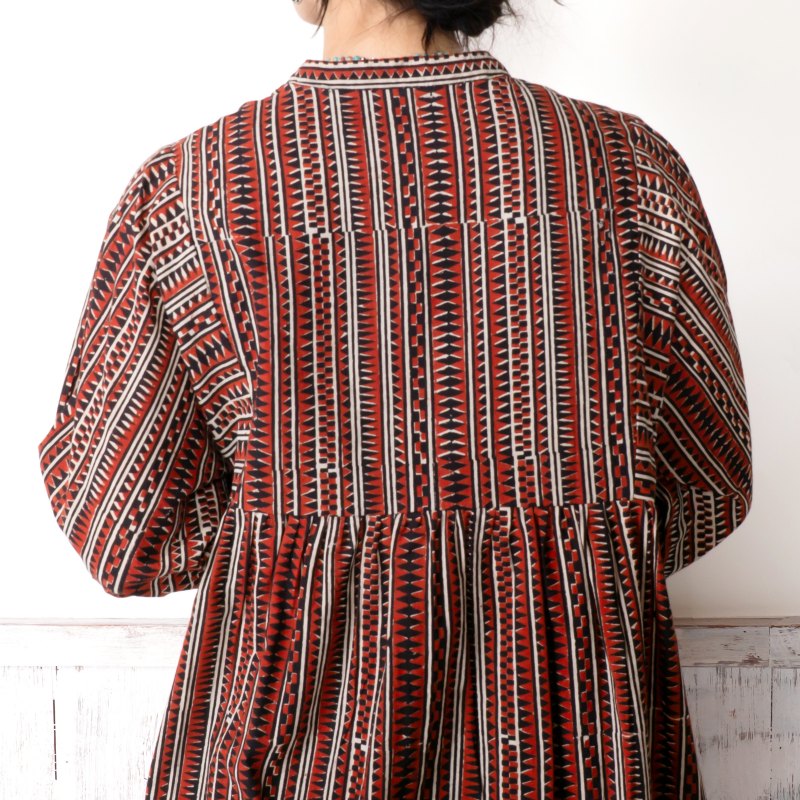 Bagru Panel Print Blouse