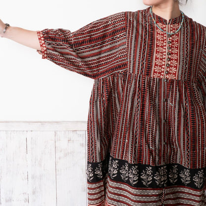 Bagru Panel Print Blouse