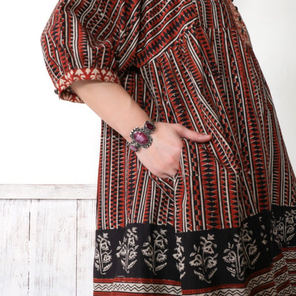 Bagru Panel Print Blouse