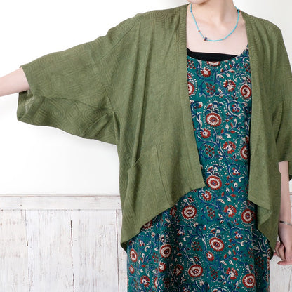 Rayon Jacquard Cardigan