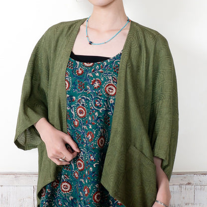 Rayon Jacquard Cardigan