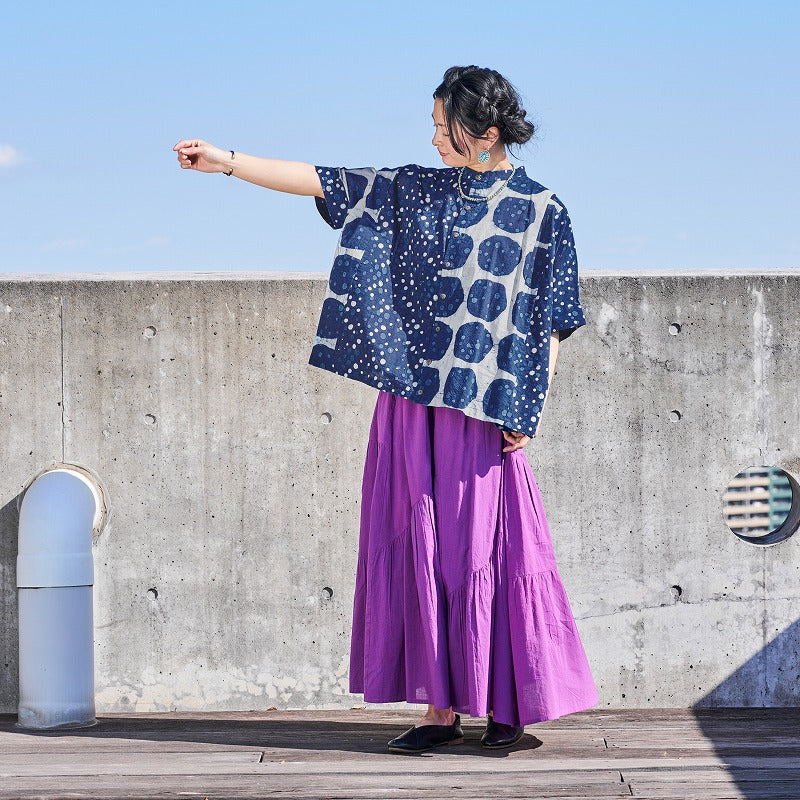 Dub Dot Print Short Blouse