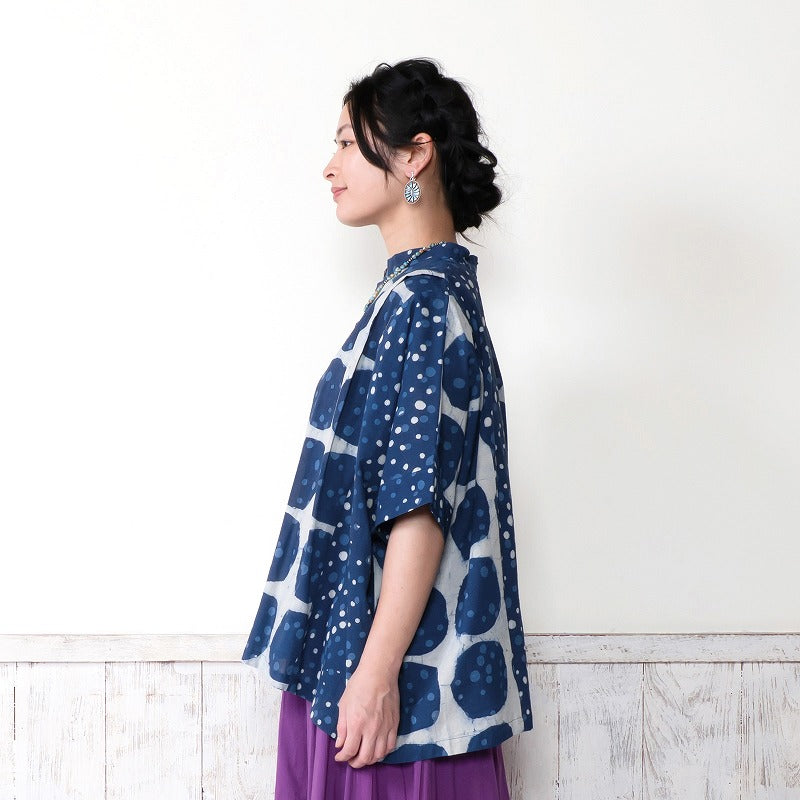 Dub Dot Print Short Blouse