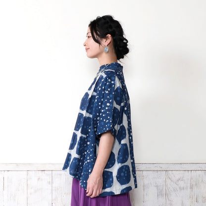 Dub Dot Print Short Blouse