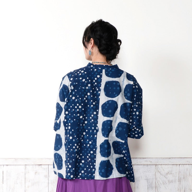 Dub Dot Print Short Blouse