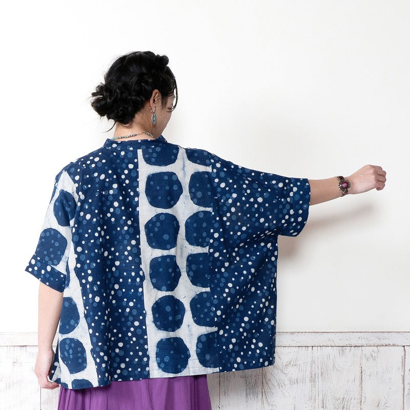 Dub Dot Print Short Blouse