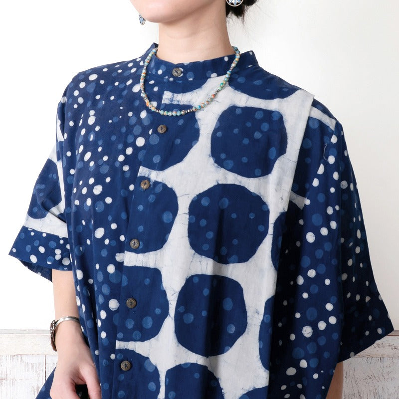 Dub Dot Print Short Blouse