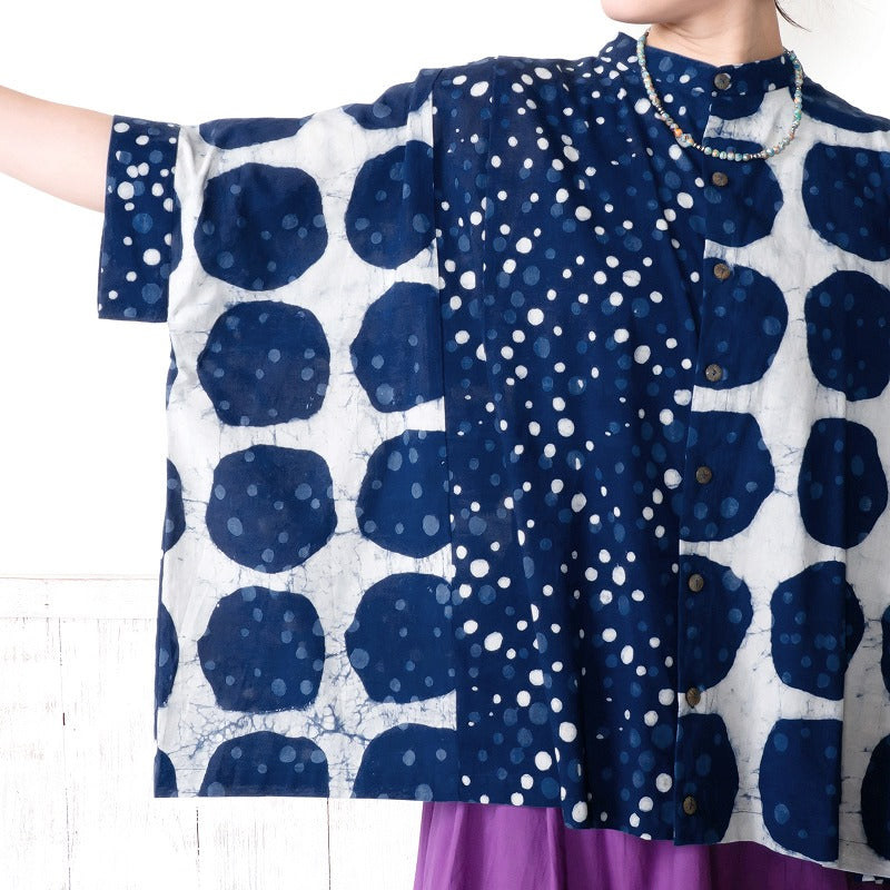 Dub Dot Print Short Blouse