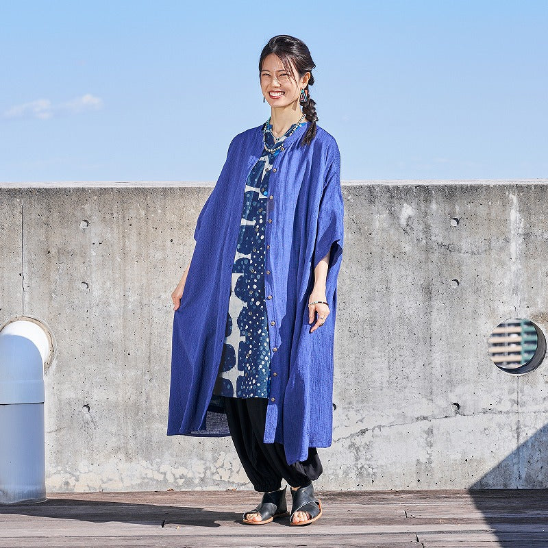 Dub Dot Print Button-Front Dress