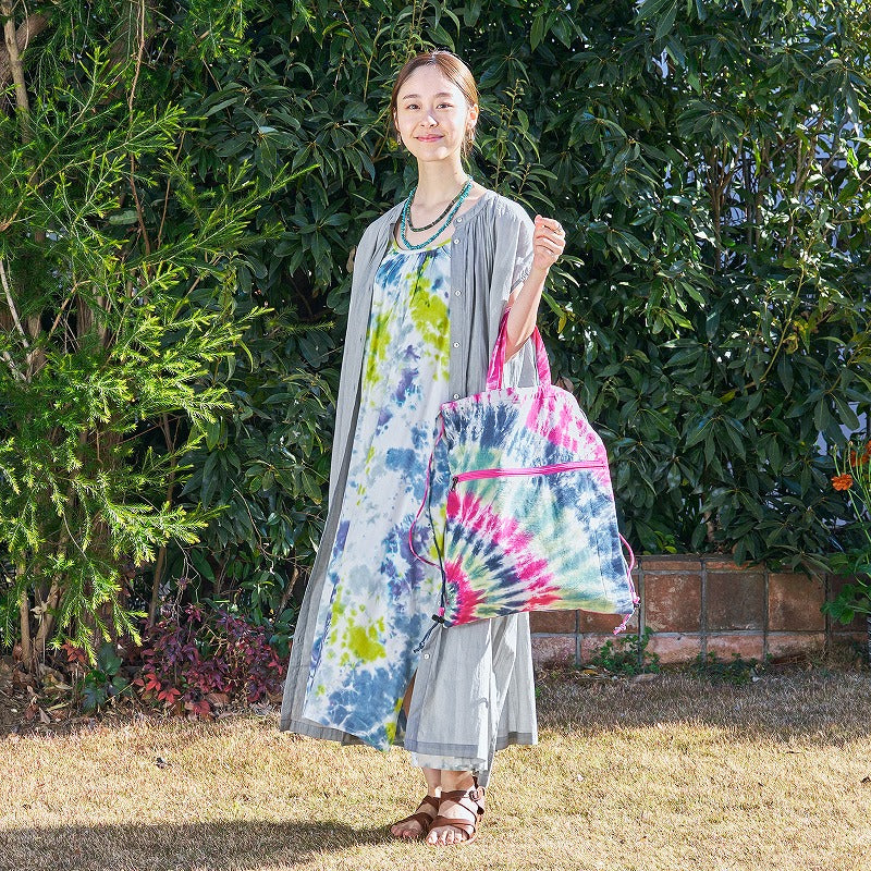 Cotton Voile Gathered Front-Opening Dress
