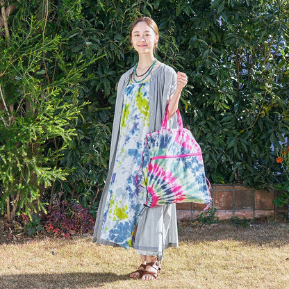 Cotton Voile Gathered Front-Opening Dress