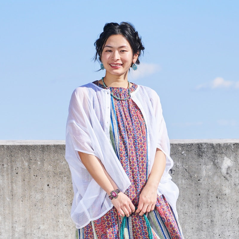 Kota Doria Poncho Blouse