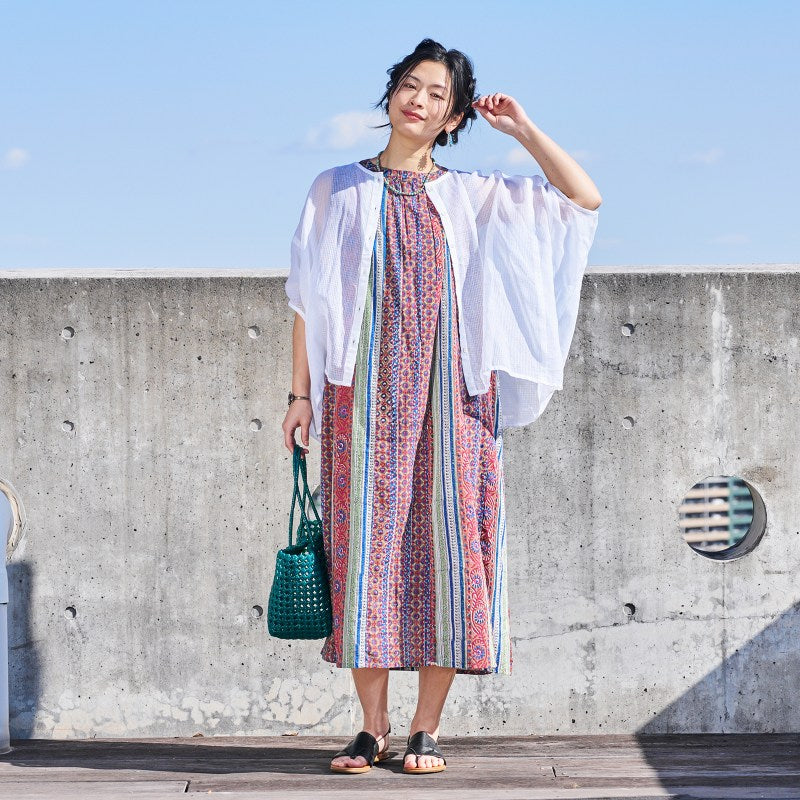Kota Doria Poncho Blouse