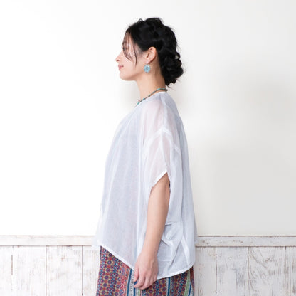 Kota Doria Poncho Blouse