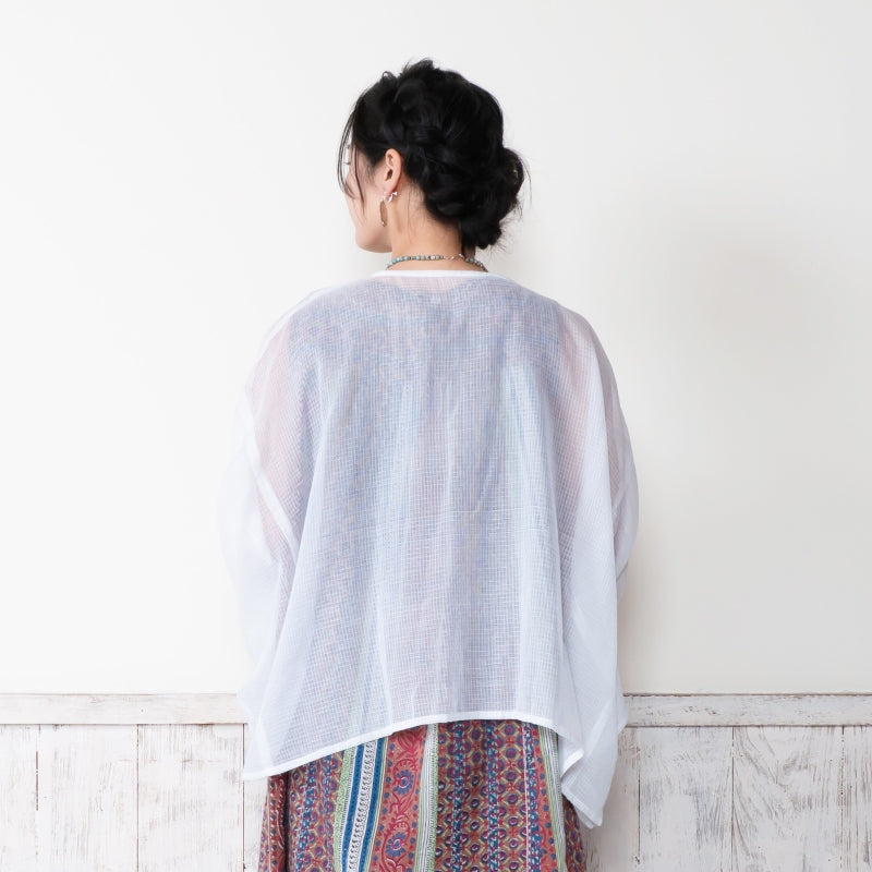 Kota Doria Poncho Blouse