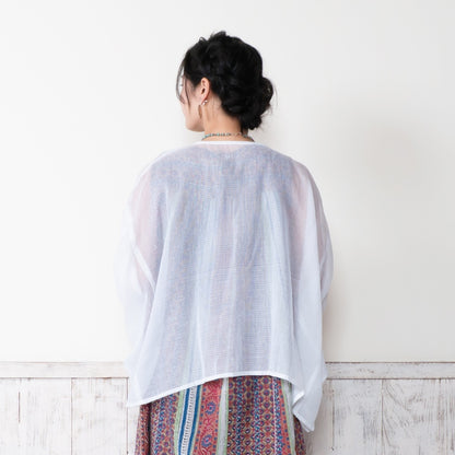 Kota Doria Poncho Blouse