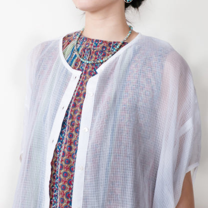 Kota Doria Poncho Blouse