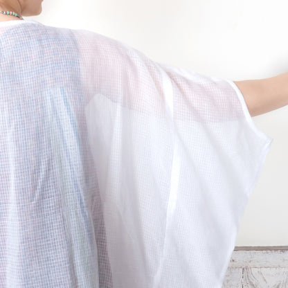 Kota Doria Poncho Blouse