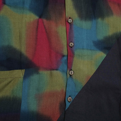 Hand-Painted x Solid Long Blouse