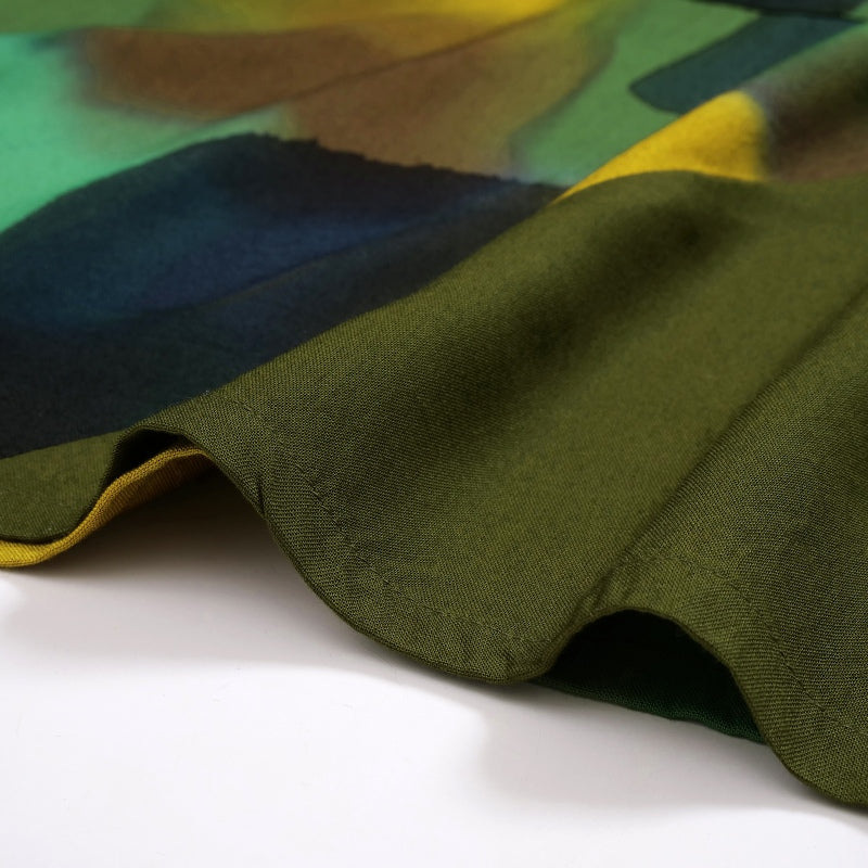Hand-Painted x Solid Long Blouse
