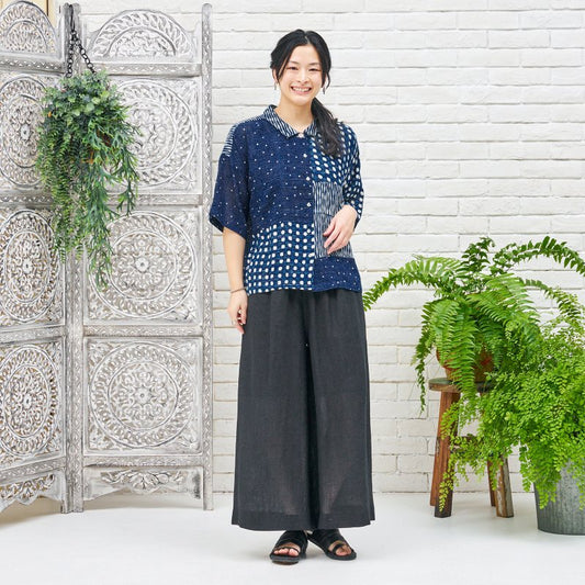 Block Print Patchwork Blouse N