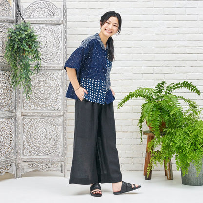 Block Print Patchwork Blouse N