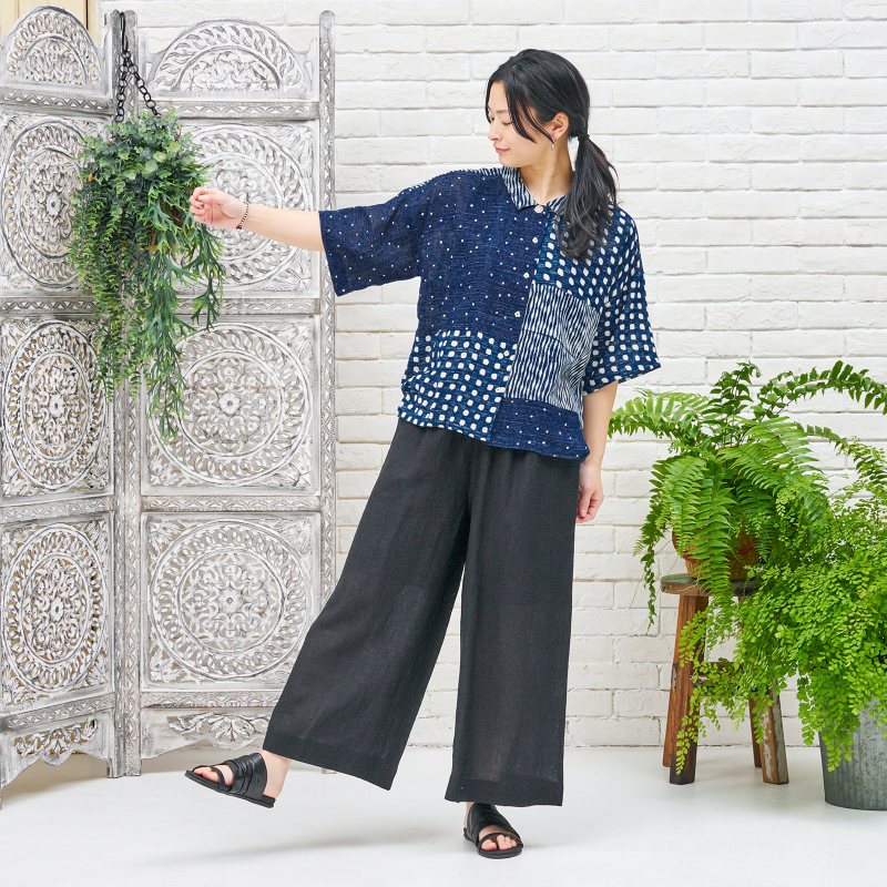 Block Print Patchwork Blouse N