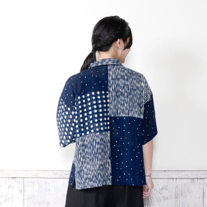 Block Print Patchwork Blouse N