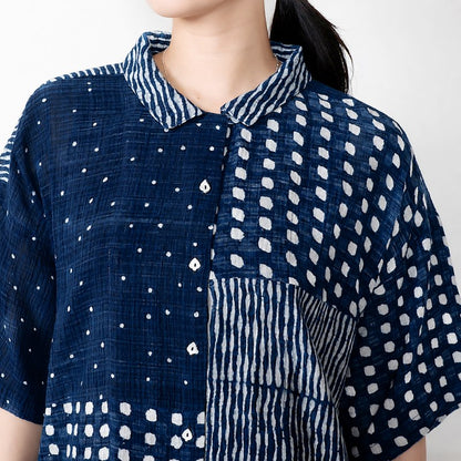 Block Print Patchwork Blouse N