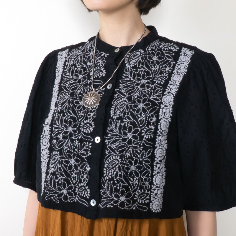 Lakhnavi Embroidery Short Blouse