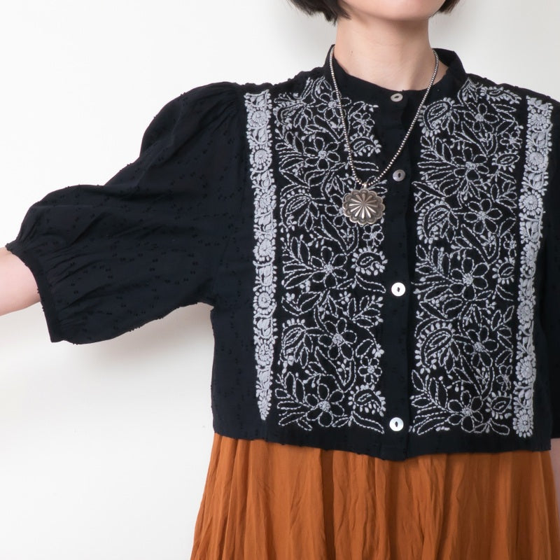 Lakhnavi Embroidery Short Blouse