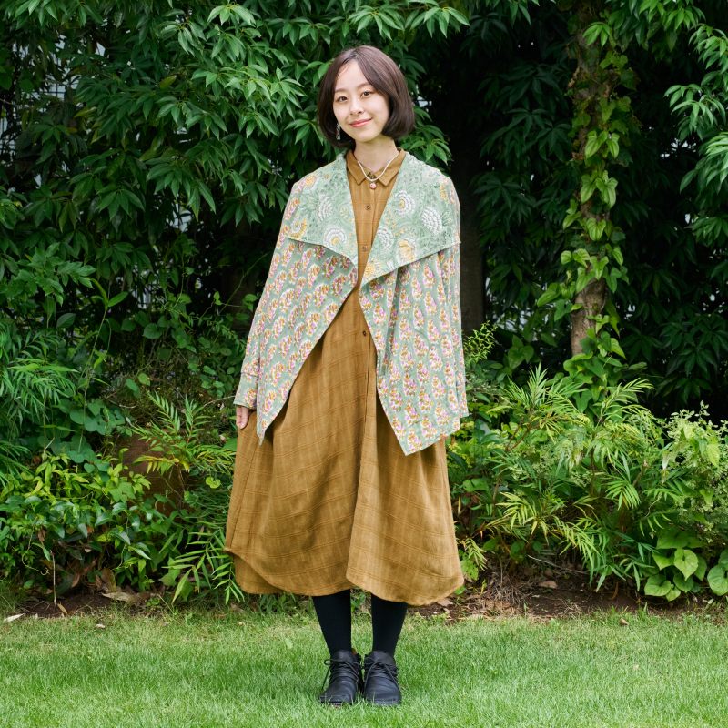 Block Print Double Gauze Cardigan Jacket