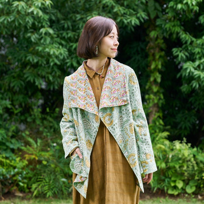 Block Print Double Gauze Cardigan Jacket