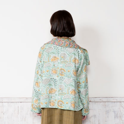 Block Print Double Gauze Cardigan Jacket