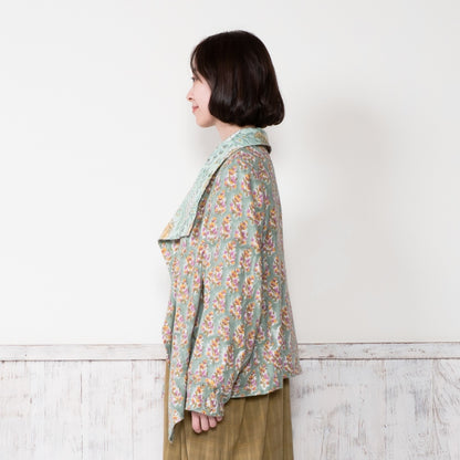 Block Print Double Gauze Cardigan Jacket