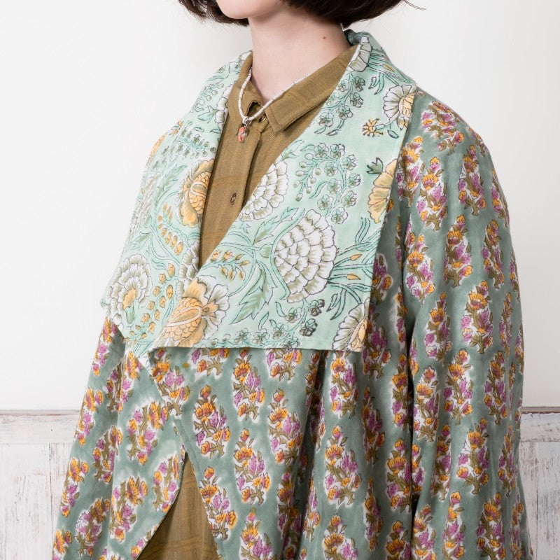 Block Print Double Gauze Cardigan Jacket