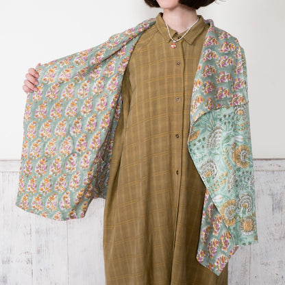 Block Print Double Gauze Cardigan Jacket
